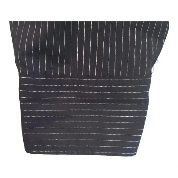 For Him London Men's Black Pinstripe Rhinestone Cross Button Up Shirt L - Picture 12 of 16